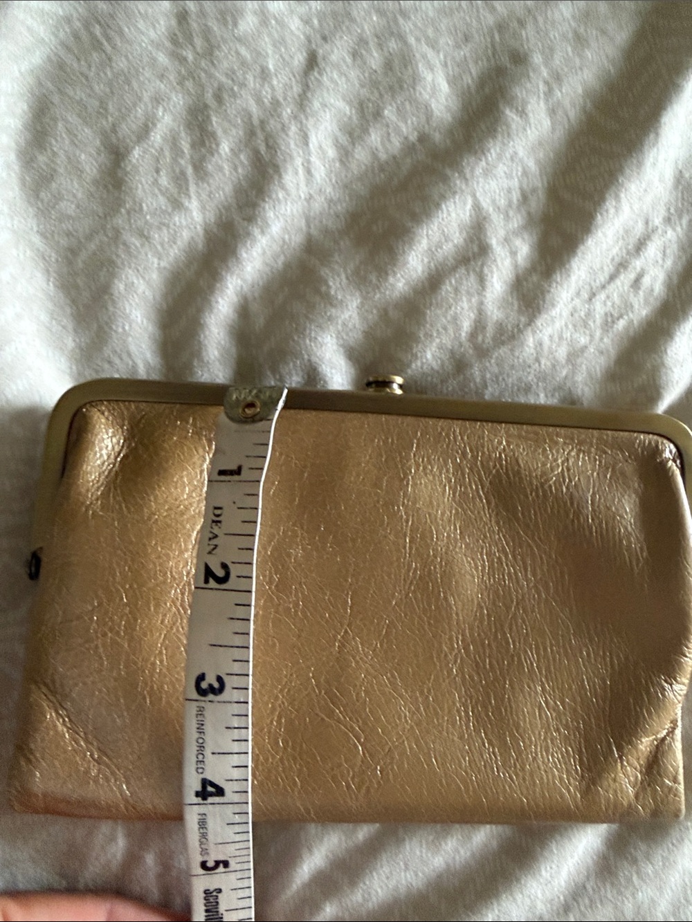 HOBO Gold Metallic Frame Clutch Wallet - Picture 8 of 13